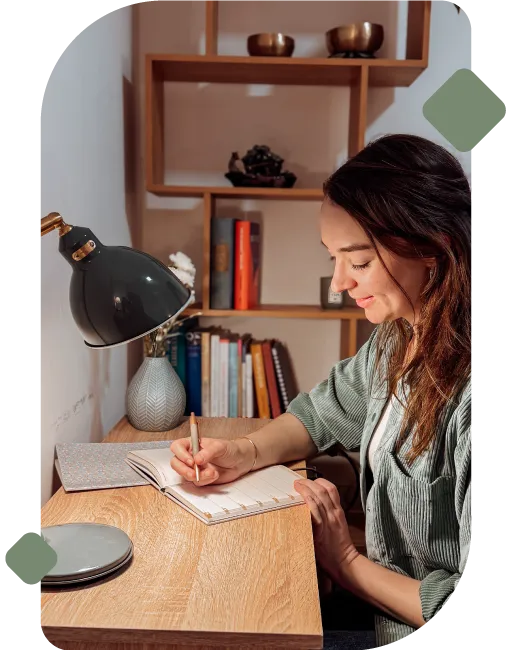 Heilpraktikerin Eva-Maria Prey bei der Vorbereitung – Gesprächstherapie und Hypnosetherapie für Stressbewältigung und innere Ruhe